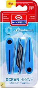 Ароматизатор Dr. Marcus Easy Clip Ocean Breeze (Океанський Бриз) кліпси на дефлектор (у пакованні. 4 шт.) 00000013096 фото