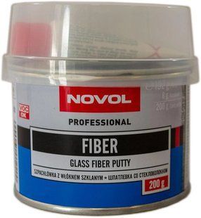 Шпатківниця поліефірна зі скловолокном NOVOL "FIBER" 0.2 кг 00000001595 фото