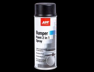 Фарба бамперна структурна в аерозолі Bumper paint APP чорна 400 мл (020811) 00000005399 фото