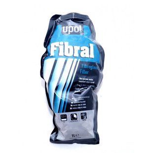 Шпаклівка зі скловолокном U-POL Fibral, пакет 1 л 00000008778 фото