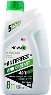 Антифриз NOWAX G11 зелений -40 &deg;C 1 кг (NX01008) 00000013251 фото