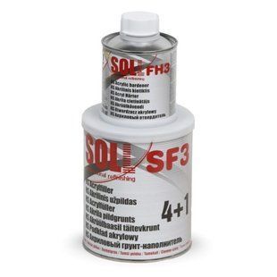 Грунт акриловый SOLL SF3 1л тёмно-серый 4+1 с отвердителем FH3 0,25л (SF3 DG1) 00000003796 фото