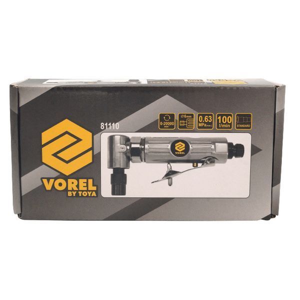Шлифмашина пневматическая угловая VOREL 1/4" 6 мм (81110) 00000003367 фото