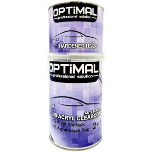 Лак акриловый OPTIMAL ANTISCRATCH 2 + 1 HS + отвердитель 1,5 л (арт. OPS-AS21) 00000004200 фото