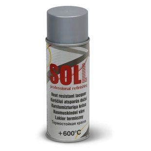 Фарба термостійка SOLL срібляста 600*С 400 мл (S700013) 00000004960 фото