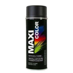 Краска в аэрозоле MAXI COLOR RAL 9005 Matt универсальная декоративная черная матовая 400мл (арт. MX9005M) 00000000443 фото