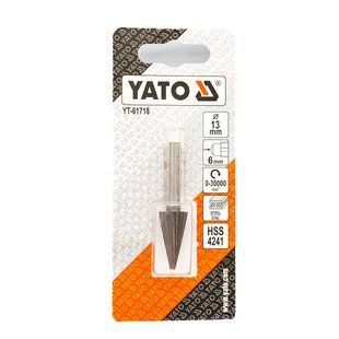 Фреза конусна для металу YATO d-13*25/55 мм, хвостовик d-6 (загострена) YT-61718 00000014340 фото