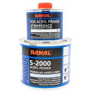 Грунт акриловый белый 0,4л + отвердитель 0,08л Ranal S-2000 5:1 (арт. 10311) 00000011085 фото
