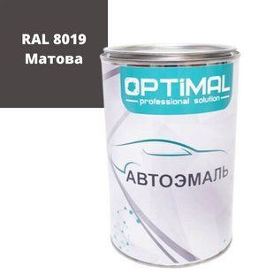 Акрилова фарба OPTIMAL RAL 8019 Матова 0,8 л 00000008079 фото