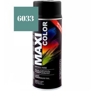 Краска аэрозольная MAXI COLOR RAL 6033 универсальная декоративная бирюза 400 мл 00000008025 фото