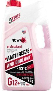 Антифриз NOWAX G12+ червоний -42 &deg;C NX05001 5 кг 00000013253 фото