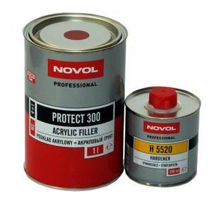 Ґрунт акриловий червоний 1 л з затверджувачем 0,25 л NOVOL Protect 300 (арт.37051) 00000001592 фото