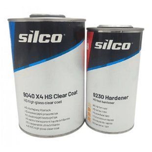 Прозорий лак 1 л Silco 9040 X4 HS + 0,5 л 9230 затверджувач швидкий HS 00000016252 фото