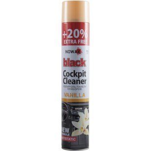 Поліроль пластику NOWAX Black Cockpit Cleaner ваніль NX00701 750 мл 00000007334 фото