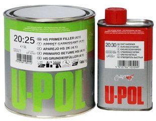 Ґрунт 2К U-POL HS 4:1 Темно-сірий 1 л із відривом. 00000002269 фото