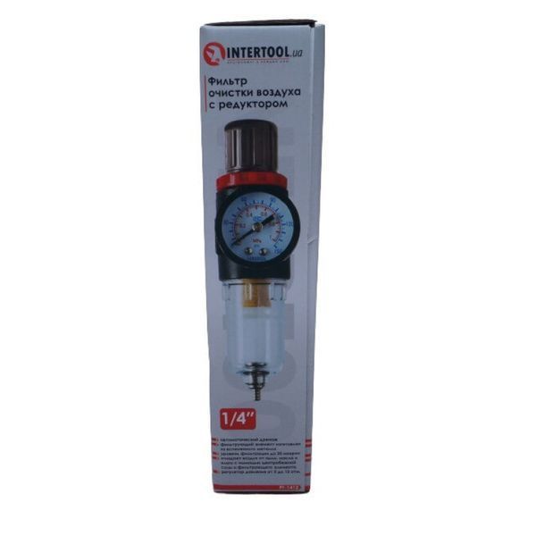 Фильтр очистки воздуха с редуктором 1\4 INTERTOOL PT-1412 00000003749 фото