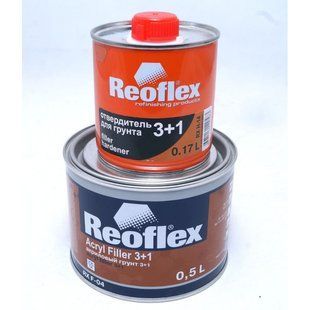 Грунт акриловый черный 3+1 (0,5л) + отвердитель (0,17л) Reoflex RX F-04 00000010983 фото