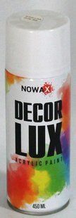 NOWAX DECOR LUX акрилова фарба в аерозолі білий мат (RAL 9010M) 00000004778 фото