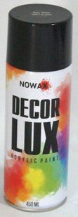 NOWAX DECOR LUX акрилова фарба в аерозолі чорний глянець (RAL 9005) 00000004923 фото
