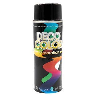 Краска декоративная для авто в аэрозоле черная Deco Color 400 мл 00000013621 фото