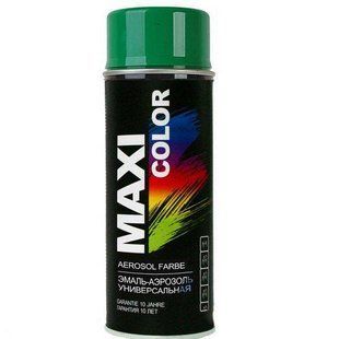 Аерозольна емаль MAXI COLOR RAL 6002 універсальна декоративна зелена 400мл 00000003181 фото