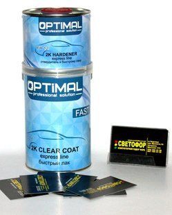 Лак акриловый быстрый Optimal 2K Clear Coat FAST (OPS-FC21-1500) 1л + отв. 0,5л 00000004847 фото
