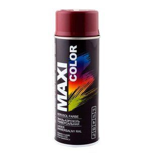Емаль аерозольна MAXI COLOR RAL 3005 універсальна декоративна, 400 мл бордова 00000009465 фото