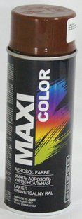 Фарба аерозольна MAXI COLOR універсальна декоративна, коричнева 400 мл Ral 8011 Glossy 00000000498 фото