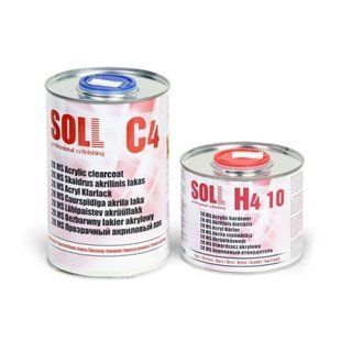 Лак акриловый SOLL MS 2:1 С4 с отвердителем H4 25 Standart 00000004533 фото